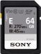 Sony SFE64A.ET4 &mdash; Карта памяти SDXC 64GB C10 UHS-II U3 V30 R270/W45MB/s Entry 1-73188 фото 1