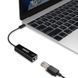 Choetech HUB-R01-BK &mdash; Перехідник USB 3.1 Type-C --> Ethernet RJ45 1000Mb 0,15 м, Choetech чорний 1-60560 фото 3