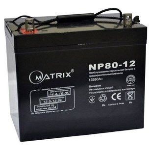 Акумуляторна батарея Matrix NP80-12 (12В, 80Ач) 723549 фото