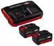 Einhell 4512112 &mdash; Набір акумуляторів + зарядний пристрій 18V 2x4.0Ah Twincharger Kit, PXC 1-66503 фото 1
