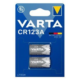 Varta CR123 Lithium (3V) (пач=2 шт) &mdash; Комплект батареек CR123 Lithium, 3В, 1600 мА&middot;ч, 2 шт 1-79248 фото