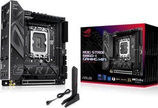 Asus ROG Strix B860-I Gaming WiFi &mdash; Материнская плата геймерская, mini-ITX, LGA1851, 2хDDR5, 2хM.2, Wi-Fi, Intel B860 1-54334 фото