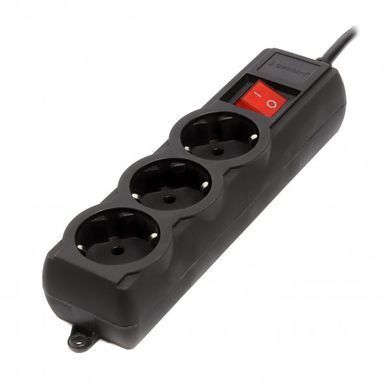 Gembird SPG3-G-6B-PRO &mdash; Сетевой фильтр, 3 розетки, 1.8 м кабель, черный 1-24475 фото