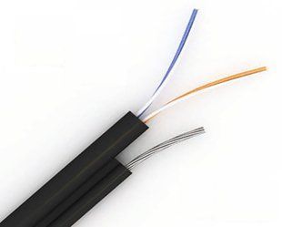 Кабель вита пара з тросом зовнішній U/UTP Cat. 5 PE КПП-ВП 2х2 24AWG OK-NET 49273m500, бухта 500 м 669006 фото