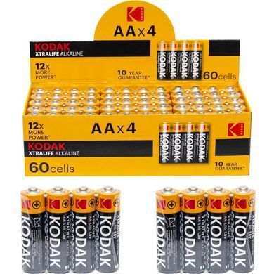 Kodak Xtralife Alkaline LR06 AA (30411777/B) &mdash; Батарейки щелочные АА (LR06), 4 шт., коробка 1-31631 фото