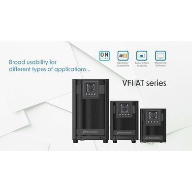 Джерело безперебійного живлення PowerWalker VFI 3000 AT (10122182) &mdash; ДБЖ online Tower 3000 ВА/2700 Вт Schuko AVR LCD USB PF=0.90 1-29307 фото