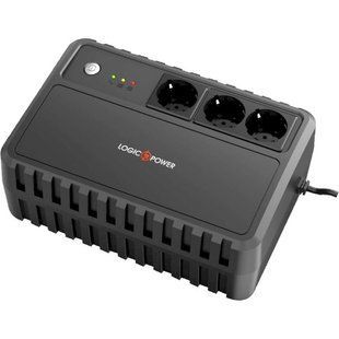 Источник бесперебойного питания LogicPower LP-U600VA-3PS (LP16158) &mdash; ИБП линейно-интерактивный, 600 ВА/360 Вт, 3 розетки 1-13877 фото