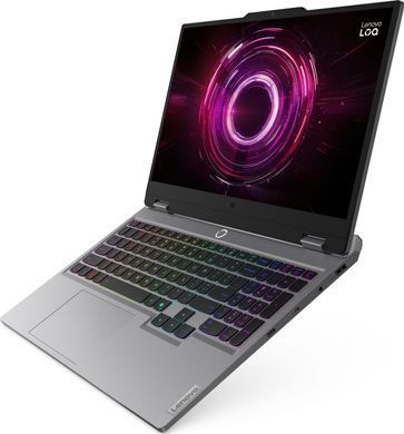 Lenovo LOQ 15AHP10 Luna Grey (83JG002MRA) &mdash; Ноутбук 15.6" IPS 1920х1080 144 Гц AMD Ryzen 7 250 3.3-5.1 ГГц 8 ядер 32 ГБ DDR5 SSD 1 ТБ Wi-Fi 6 Bluetooth GeForce RTX 5060 8 ГБ 3хUSB 3.0 без ОС 1-63709 фото