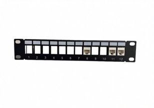 Cor-X PP-10/1-12 Keystone &mdash; Патч-панель 10", 1U, 12хKeystone, Cat.5e 1-80877 фото