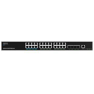Мережевий комутатор Grandstream GWN7813P &mdash; Комутатор керований L3, 24хGbE РоЕ 360 Вт, 4х10G SFP+ 1-58645 фото