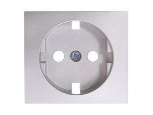 Legrand 770253 &mdash; Лицьова панель Valena розетки 2К+З, німецький стандарт, IP20, алюміній 1-26275 фото