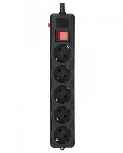 Gembird SPG5-G-6B-PRO &mdash; Сетевой фильтр, 5 розеток, 1.8 м кабель, черный 1-24482 фото