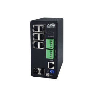 Aetek H70-044-30 &mdash; Коммутатор промышленный 4х30W PoE, 2хSFP, 2хRJ45 управляемый L2+ DMS 1-17179 фото