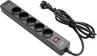 2E 2E-SP515M2USBBK &mdash; Сетевой фильтр 5хSchuko, 3хUSB-A, 3Gх1.5мм&sup2;, 2м, черный 1-29029 фото