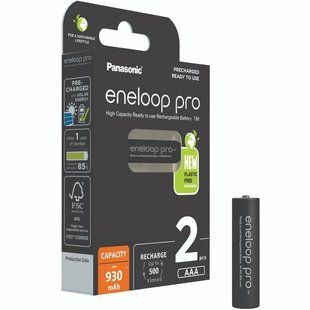 Panasonic Eneloop Pro BK-4HCDE/2BE &mdash; Акумулятор ААА 930 мАг Ni-Mh 2 шт 1-29756 фото