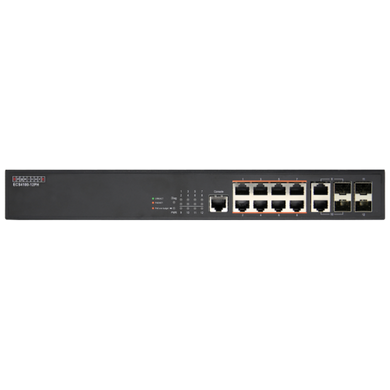 Мережевий комутатор Edge-Core ECS4100-12PH &mdash; Комутатор керований L2+ L3 Lite 8G 2SFP 2RJ-45 SFP PoE 180 W 704470 фото