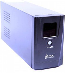 Джерело безперебійного живлення SVC VP-850-LCD &mdash; ДБЖ лінійно-інтерактивне 850 ВА 510 Вт 220 Вт з вбудованою батареєю 12 В 9 Аг 1-27637 фото