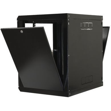 Серверный шкаф CMS UA-MGSW1L155B &mdash; Шкаф 19", 15U, 600x500x773 мм (ШхГхВ), L-type, акриловое стекло, черный 1-58408 фото